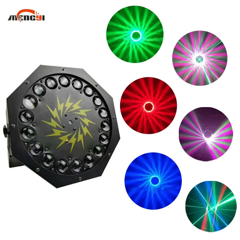 LED cyclone 18 eyes 9w cabeza movil luces para discoteca green laser led lyre par lights for night club stage