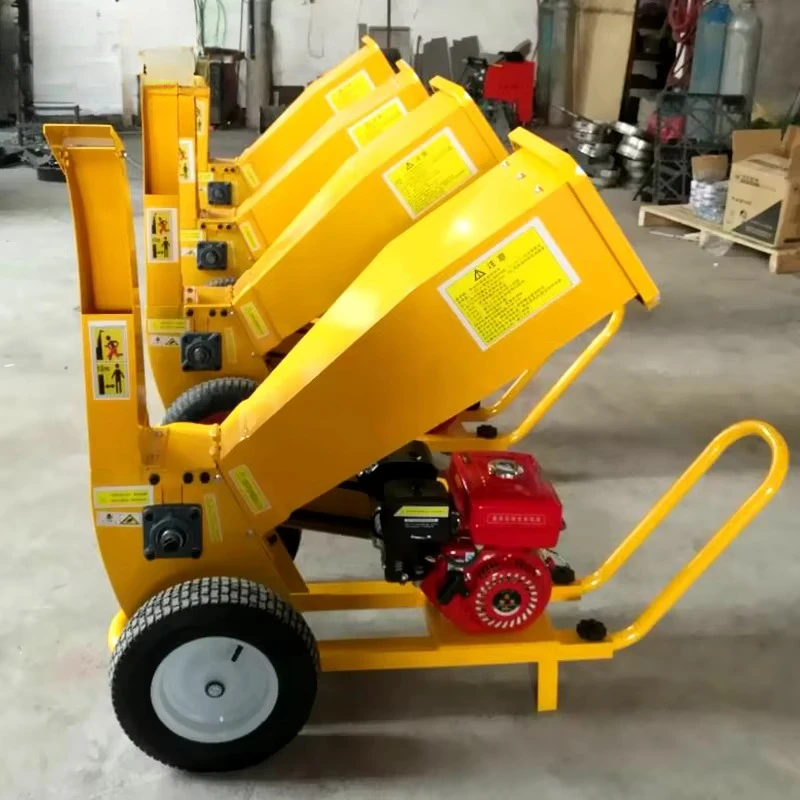 Customized Wheeled Wood Chipper Petrol Engine Driven Shredder Easy Mobility High Efficiency Garden Yard Farm Use