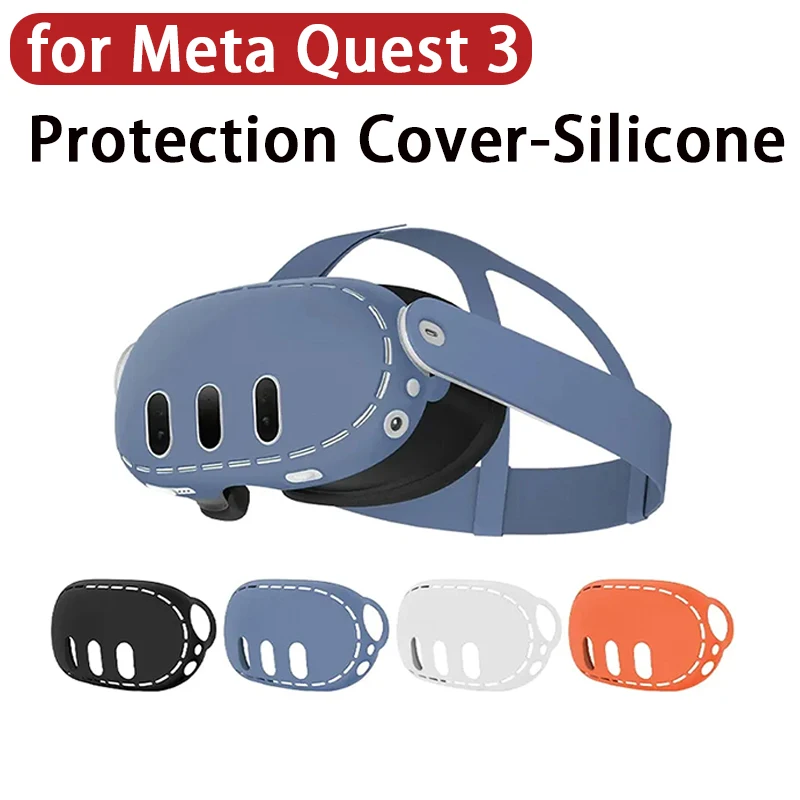 for Meta Quest 3 Silicone Case Face Cover Vr Helmet Headset Anti-Scratch Vr Protection Cover for Meta Quest 3 Accessories