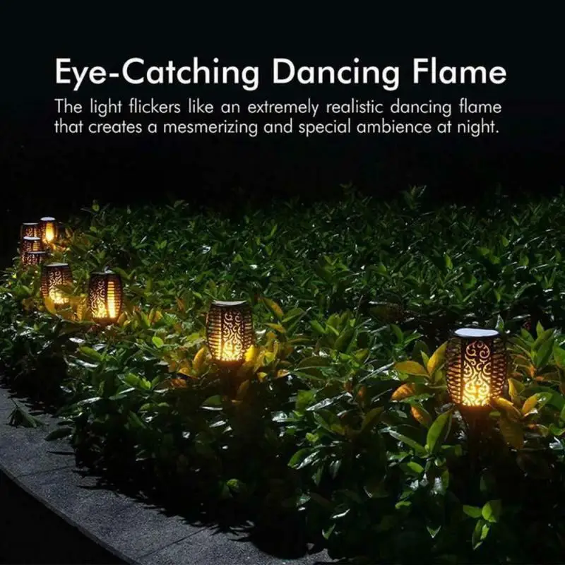 

1/2/4PCS 12LED Solar Flame Torch Light Flickering Light Waterproof Garden Decoration Outdoor Lawn Path Yard Patio Floor Lamp