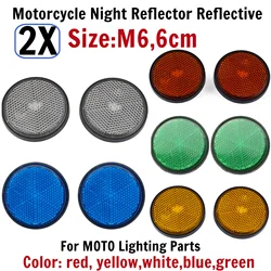 2X Universal Motorcycle ATV Scooter Dirt Bikes Bicycle Circular Reflector Safety Reflector Motorcycles Accessories