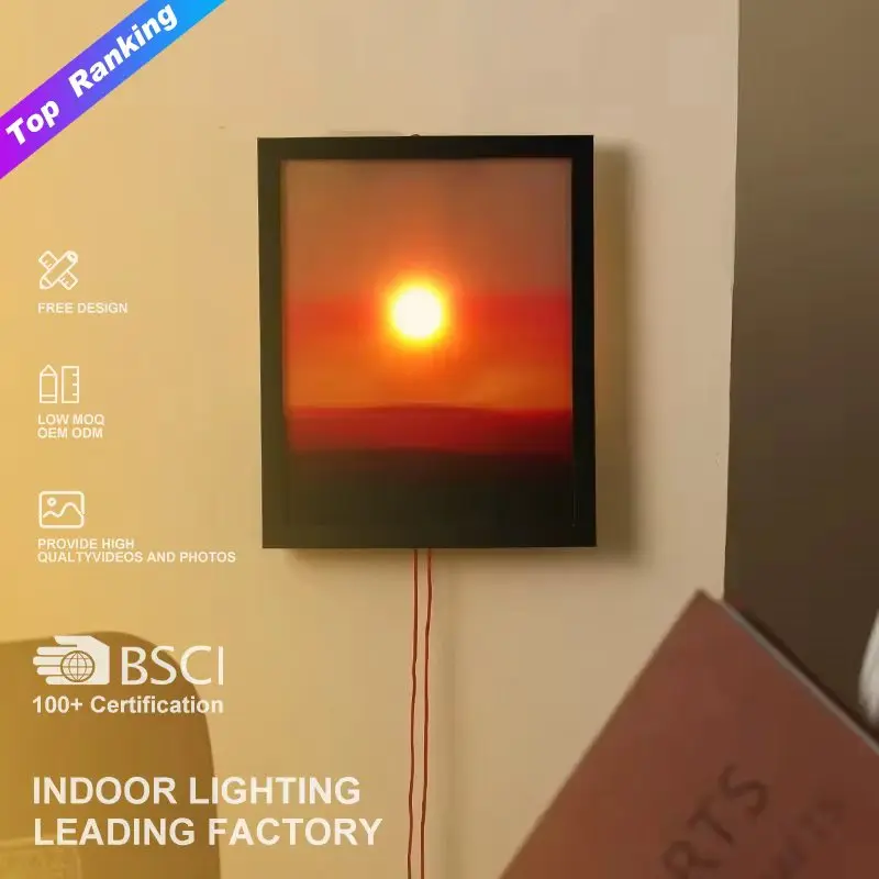 Hot Selling Product Creative Sunset Night Light Adjustable Entrance Wall Hanging Lamp Living Room Ambient Wall Decoration