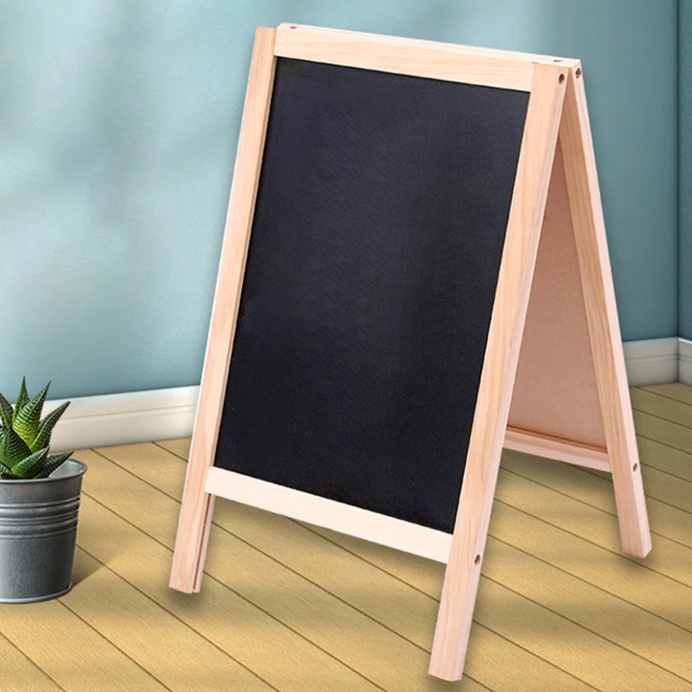 

2Pcs Erasable Kids Chalk Board Wooden Double-Sided Folding Small Whiteboard for Students Educational Gift Creative Design