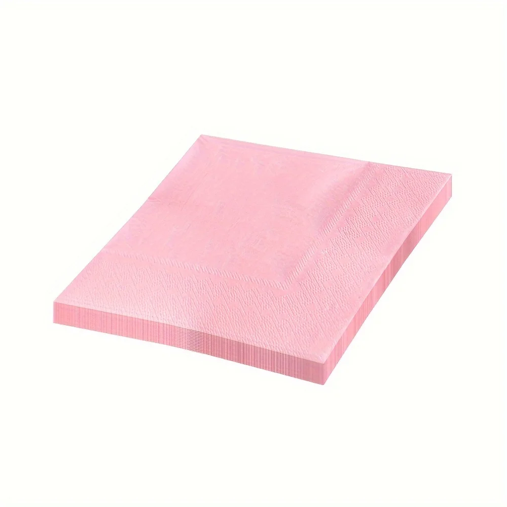 20pcs/lot Candy Color Paper Disposable Napkin Party Table Setting Paper Cafe Mouth Cloth Paper Placemat Dish Decoration Tissue