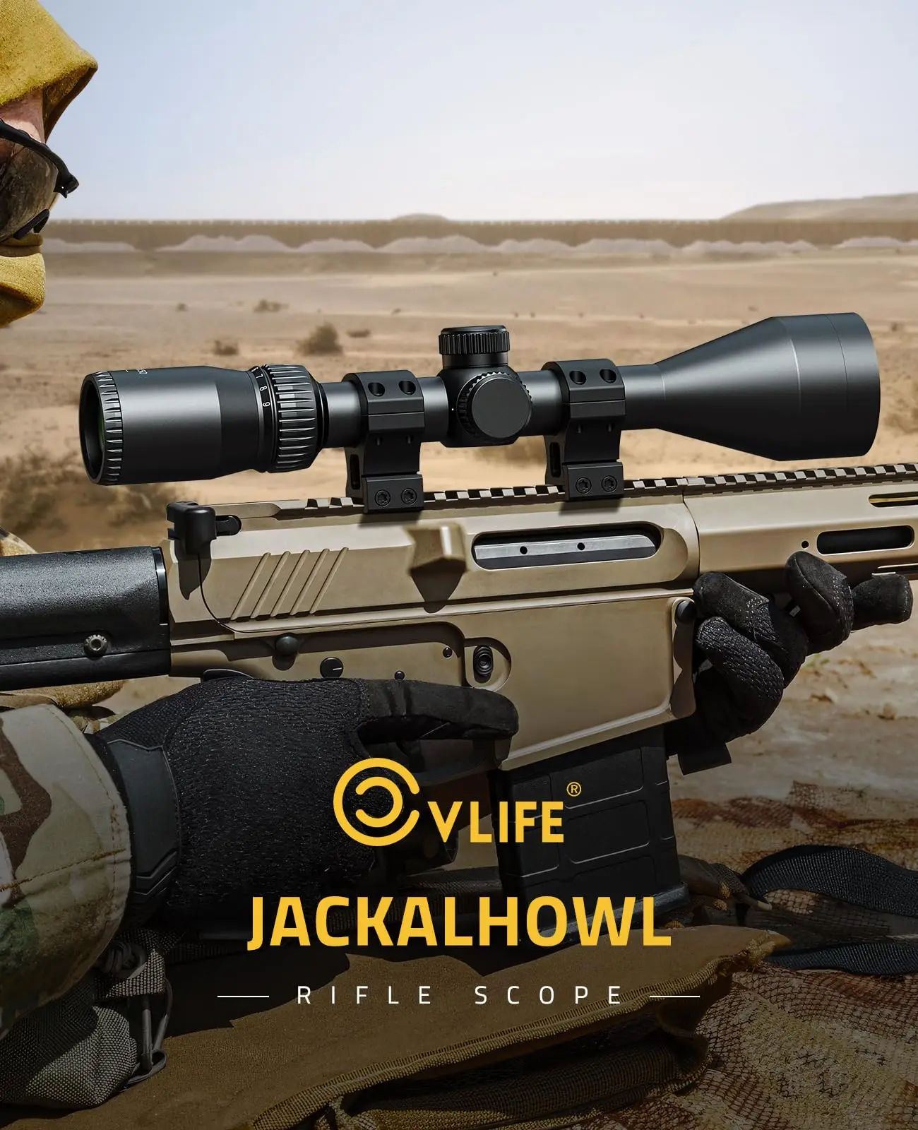 Riflescope 3-9X50 Mil-Dot Reticle Optics Objective Lens Diameter 50MM with 20mm Scope Rings Fully Multi-Coated