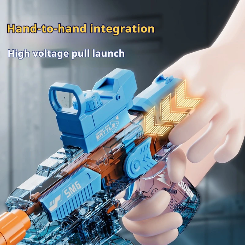 Hot Sales 2025 Ice Explosion Water Gun Fully Automatic Water Gun Toy High Speed Continuous Automatic Submachine Gun Children Toy