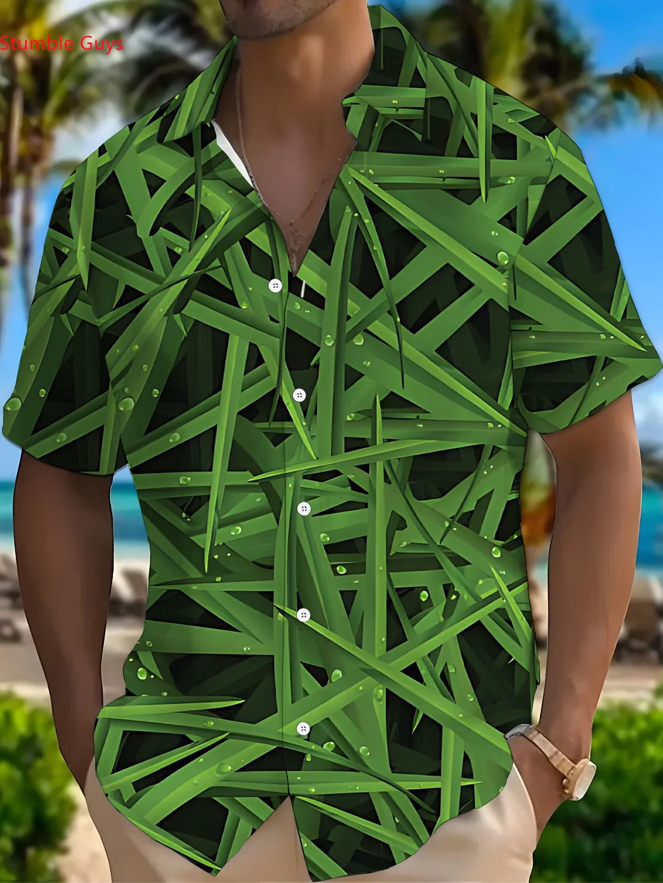 

Men's 2026 Casual Hawaiian Shirt Summer Man Women Short Sleeve Vibrant Beach Party Print Vacation Fashion Tops