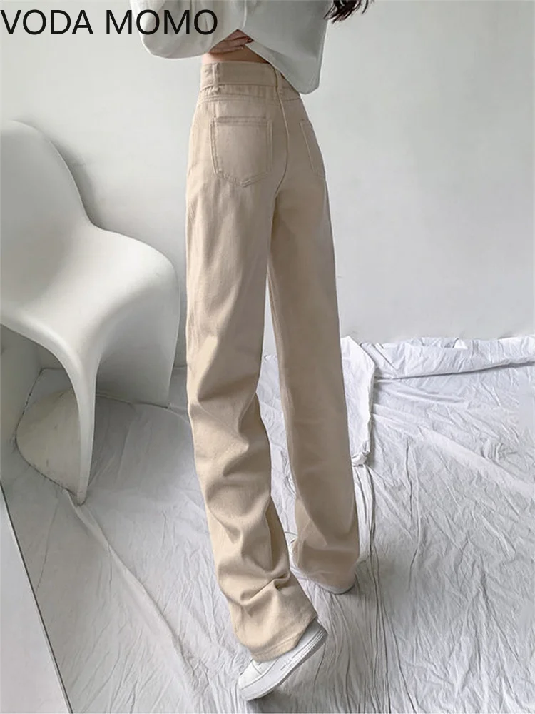 

spring 2022 womens fashion high waist Women's Wide leg jeans baggy woman denim capris straight Pants jean mom jeans trousers