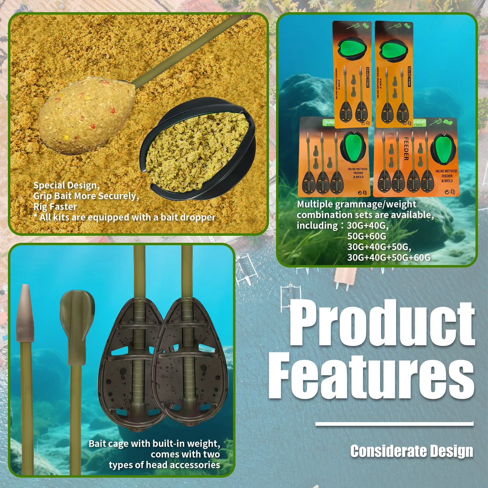 Alimentador Method Feeder en línea con molde para carpa - imagen 5