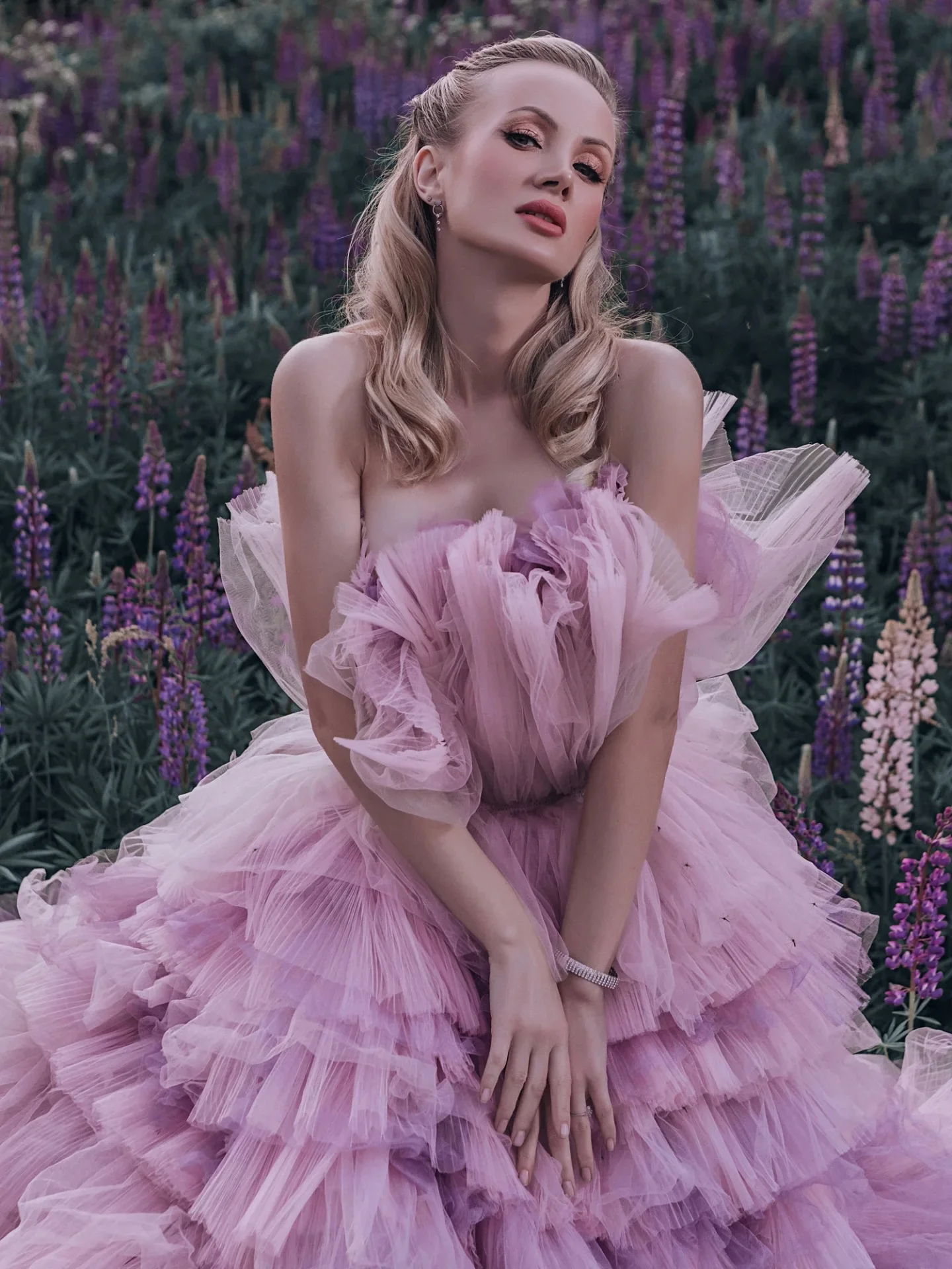 Lindo sem alças mix-cor vestidos de baile glamouroso babados vestido de baile extra inchado em camadas babados tule vestidos de ocasião formal 2026