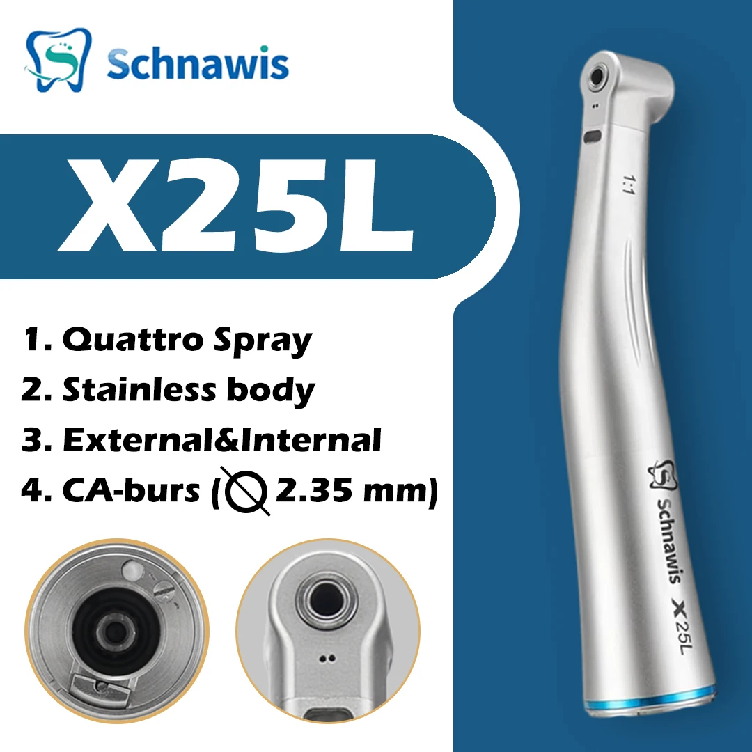 Dental 1:1 velocidade de acionamento direto fibra óptica spray ar ligar/desligar interruptor handpiece baixa velocidade caber nsk precisão