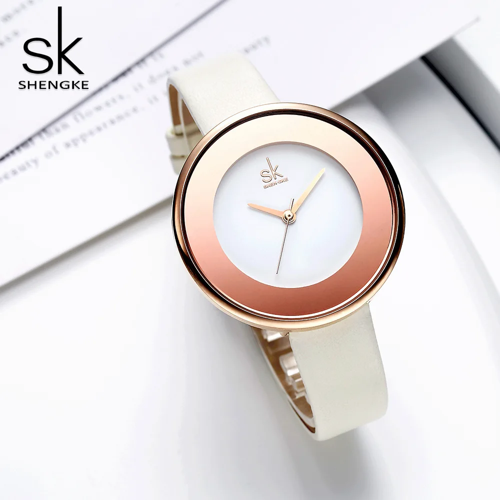 New Women'S Watch, Stylish And Minimalist Design, Leather Strap, Quartz Movement, High-Quality Women'S Wristwatch.