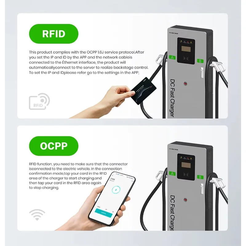 Customized Wall-Mount EV Charger 120kW Power 0~250A Electric Vehicle Commercial DC Charging Station 4.3 Inches LCD Display New I