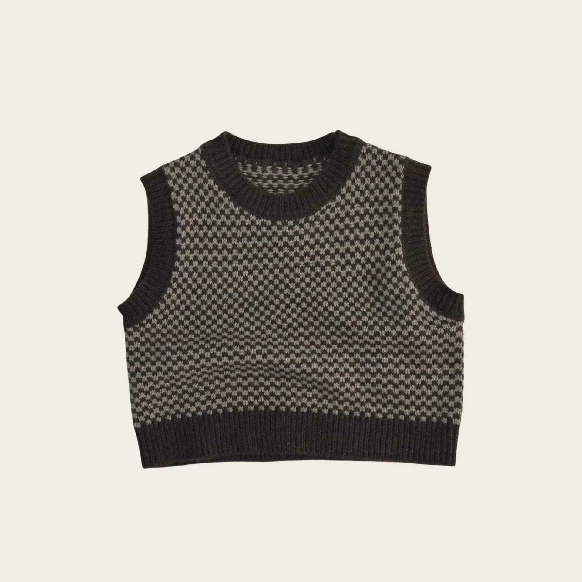 

Toddler Children's Vest 1-6Y Baby Girls Boys Top Cotton Checkered Knit Vest for Girl Casual Daily Layering Kids Sweater Gilet