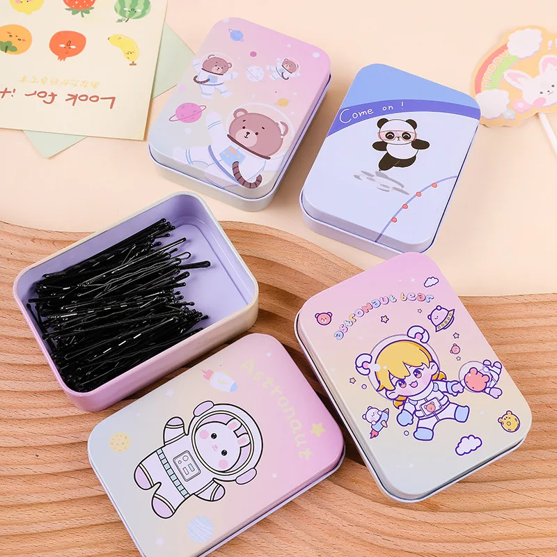 1PC Cartoon Mini Tin Box Portable Tinplate Cans Jewelry Hairpin Coin Postcard Storage Boxes Candy Iron Jars Gift Packaging Jar