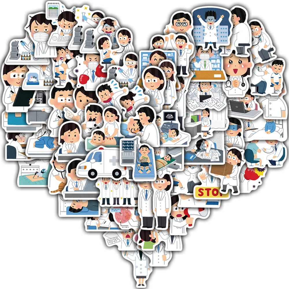 

66/132 шт., медицинские японские наклейки с миньонами, каваи, граффити, художественный телефон, скейтборд, багаж, телефон, мотоцикл, наклейки на стены, наклейки