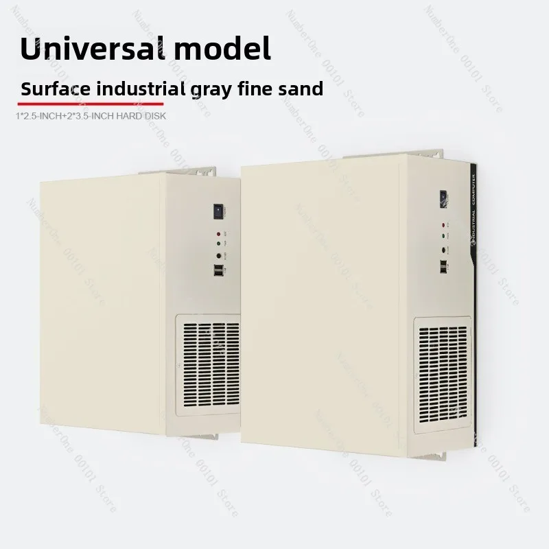 Wall-Mounted Small Case ATX Power Slot Industrial Control Server Compact MATX Motherboard 4 Slots 1.0 Galvanized Steel Gray