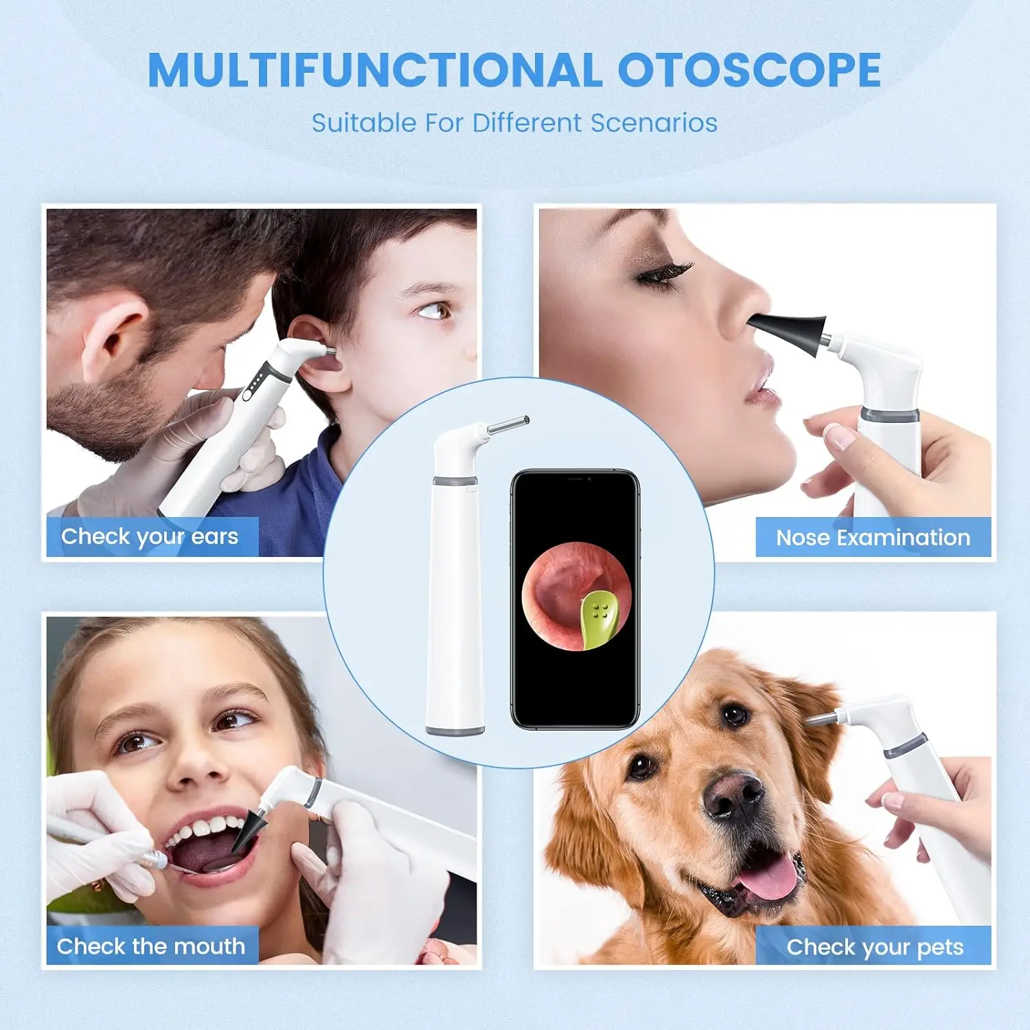 Endoscopio con Wifi para limpieza de oídos, herramientas de inspección con cámaras visibles, otoscopio Digital, 3,9mm, IP67