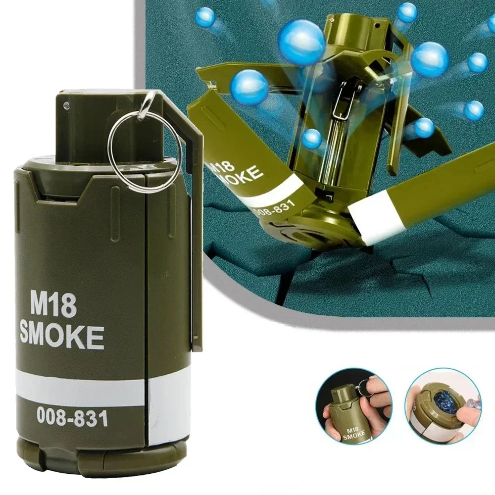 M18 Smoke Paintballs Water Gel Grenade Model، لعبة عسكرية للبالغين والأطفال، دعامة CS، هدية مضحكة، ملحقات Airsoft