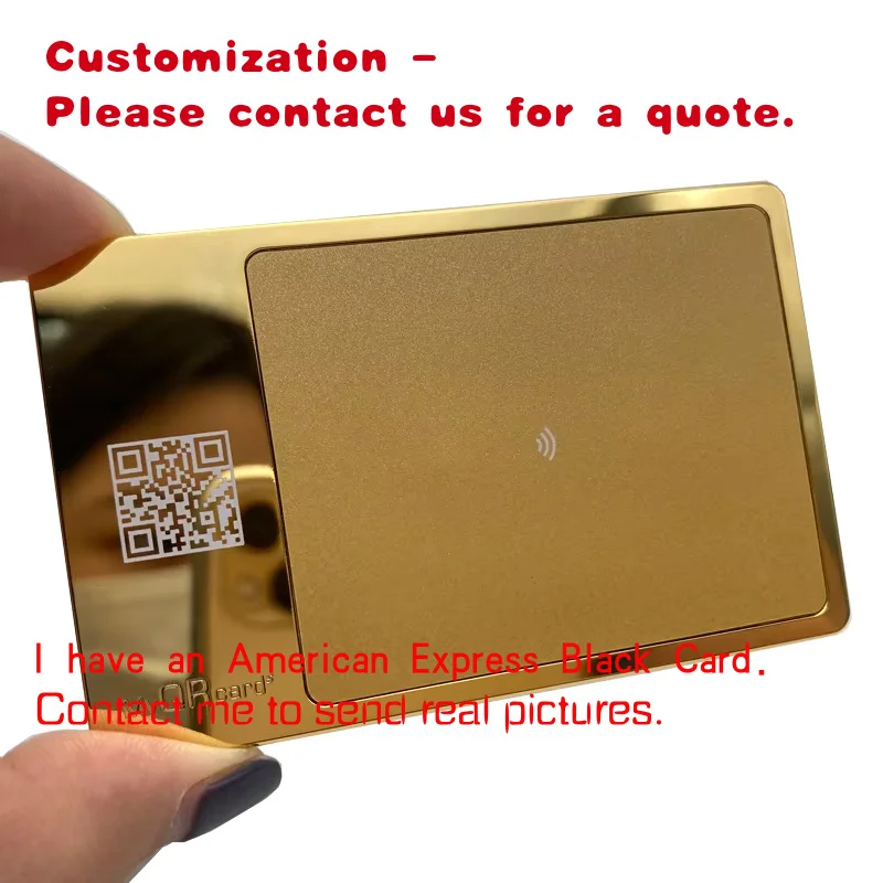 

custom.Matte Black Laser Engraving Stainless Steel Blank Custom RFID NFC Metal Business Cards
