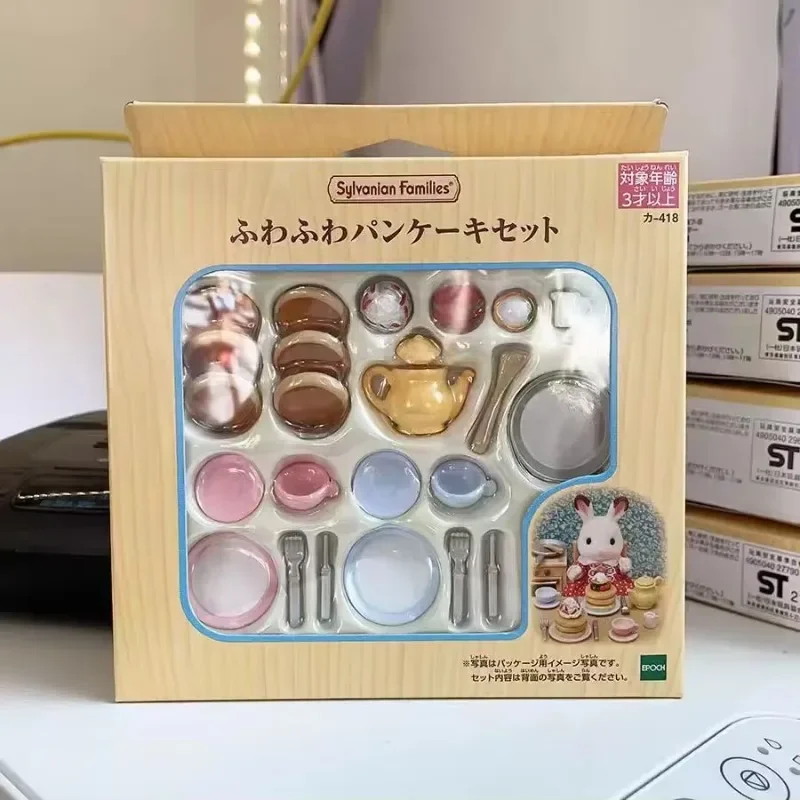 Sylvanian Families Anime Girl Figures Kindergarten Series Happy Primary School Rainbow Castle School Bus Tree Cabin Kids Toy