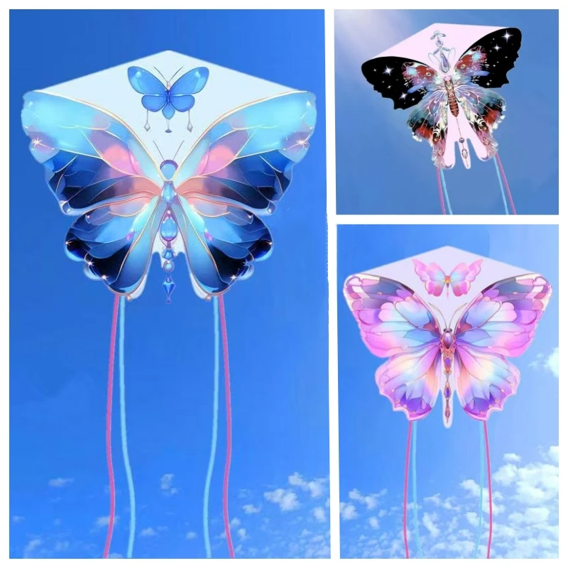 Butterfly Kite Flying Beach Sports Play Koinobori Surfing Flowform Chinese Kite Fabric Factory Direct Kite Line Included Weifang