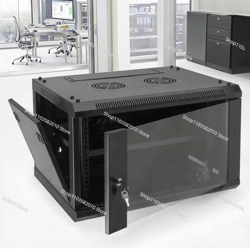 600mm Depth Steel Rack Cabinets with Glass Door 19 Inch Standard 6U/9U/12U Models Networking Shelf Tray Used Stock