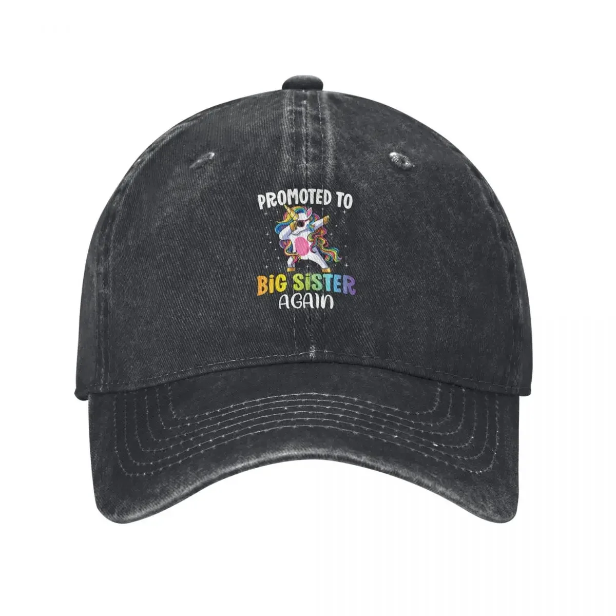 Promoted to Big Sister Again Dabbing Unicorn Older Sister Baseball Cap Horse Hat New Hat Luxury Man Hat Women's 2025 Men's