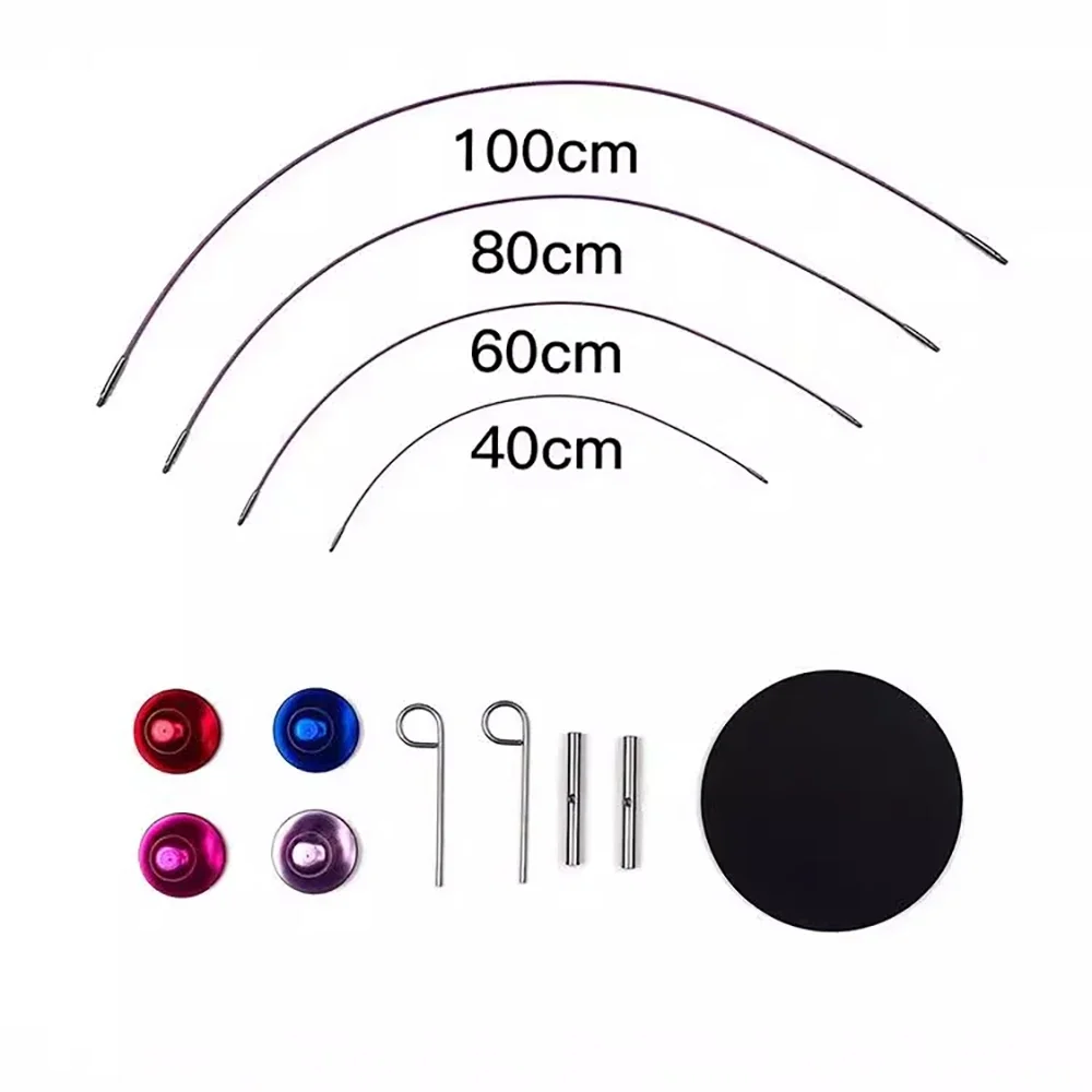 9Pairs Aluminum Circular Knitting Needle Set Interchangeable Crochet Hooks Craft Tools Accessories Needle For Hooks Weaving Yarn