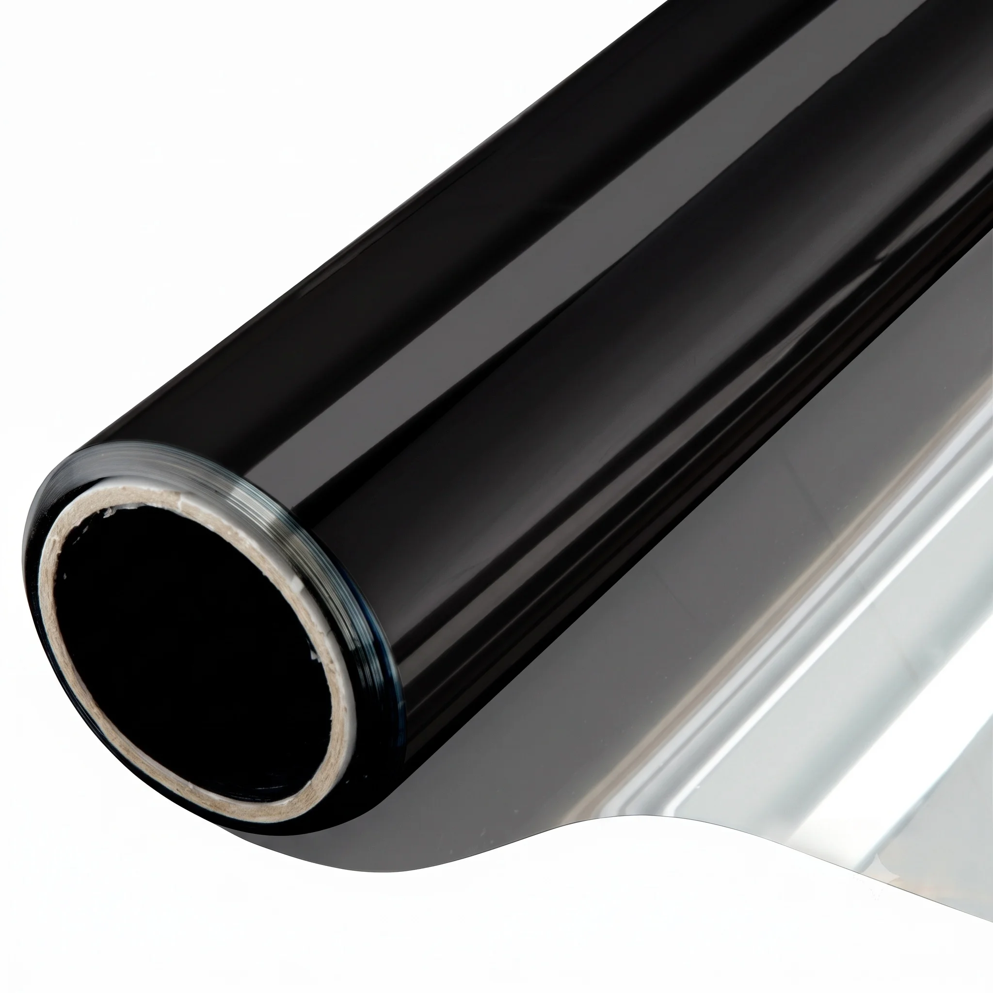 Static Cling One Way Mirror Window Film Black Exterior Silver Interior Non-Adhesive Heat Insulation UV Blocking Privacy Tint
