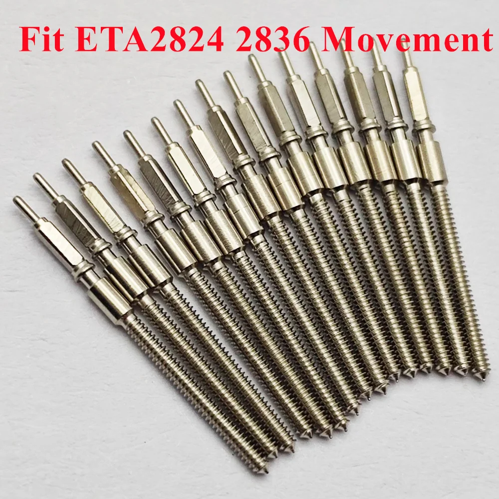 RICHUS ETA2824 Watch Crown Stem Stainless Steel Watch Stem Replacement Fit ETA 2824 2834 2836-2 Watch Movement Repair Tool Parts