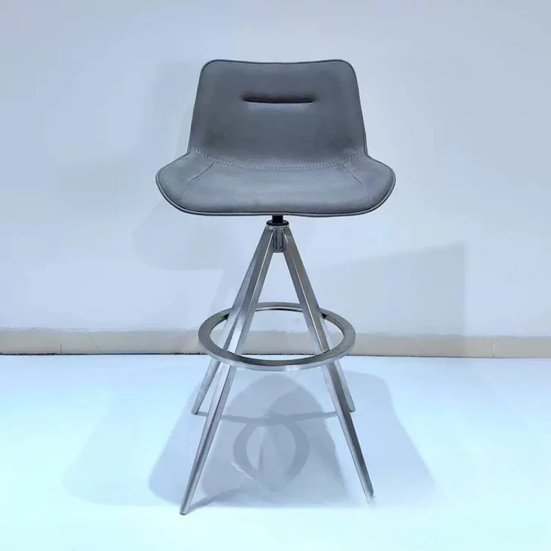 High Stools Bar Chair Comfortable Traditional Upholstered Bar Chair Counter With Backrest Taburetes Para Barra Balcony Furniture
