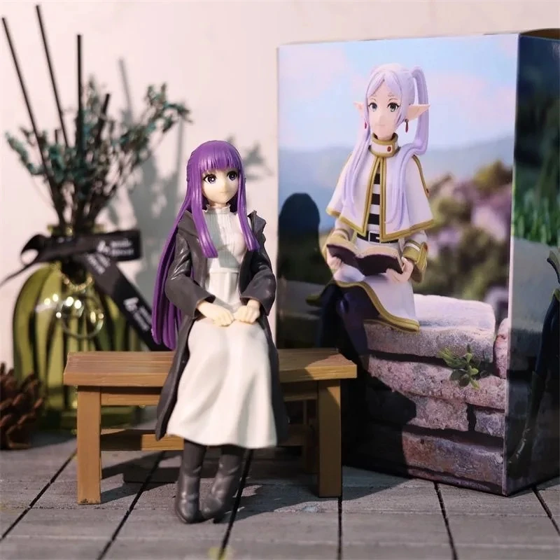 Anime Frieren Beyond Journey's End Fern Sitzende Figur PVC-Statue Sammlerstück Modell Desktop-Dekoration Geschenk – Detail 1