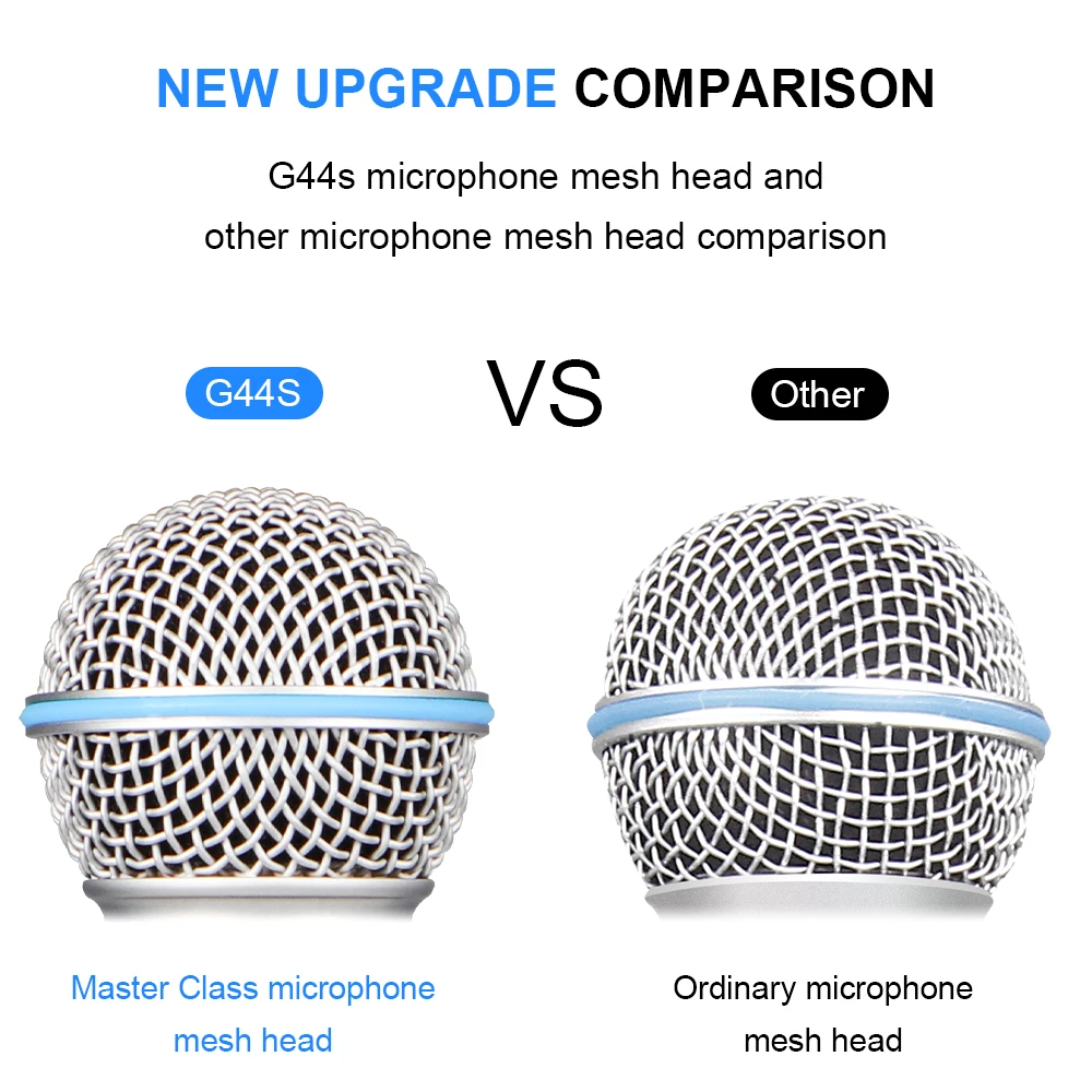 Wireless Microphone G-MARK G44S Karaoke Mic 4 Channels Professional Microphon Handheld Frequency Adjustable Metal Body For Party - Image 4