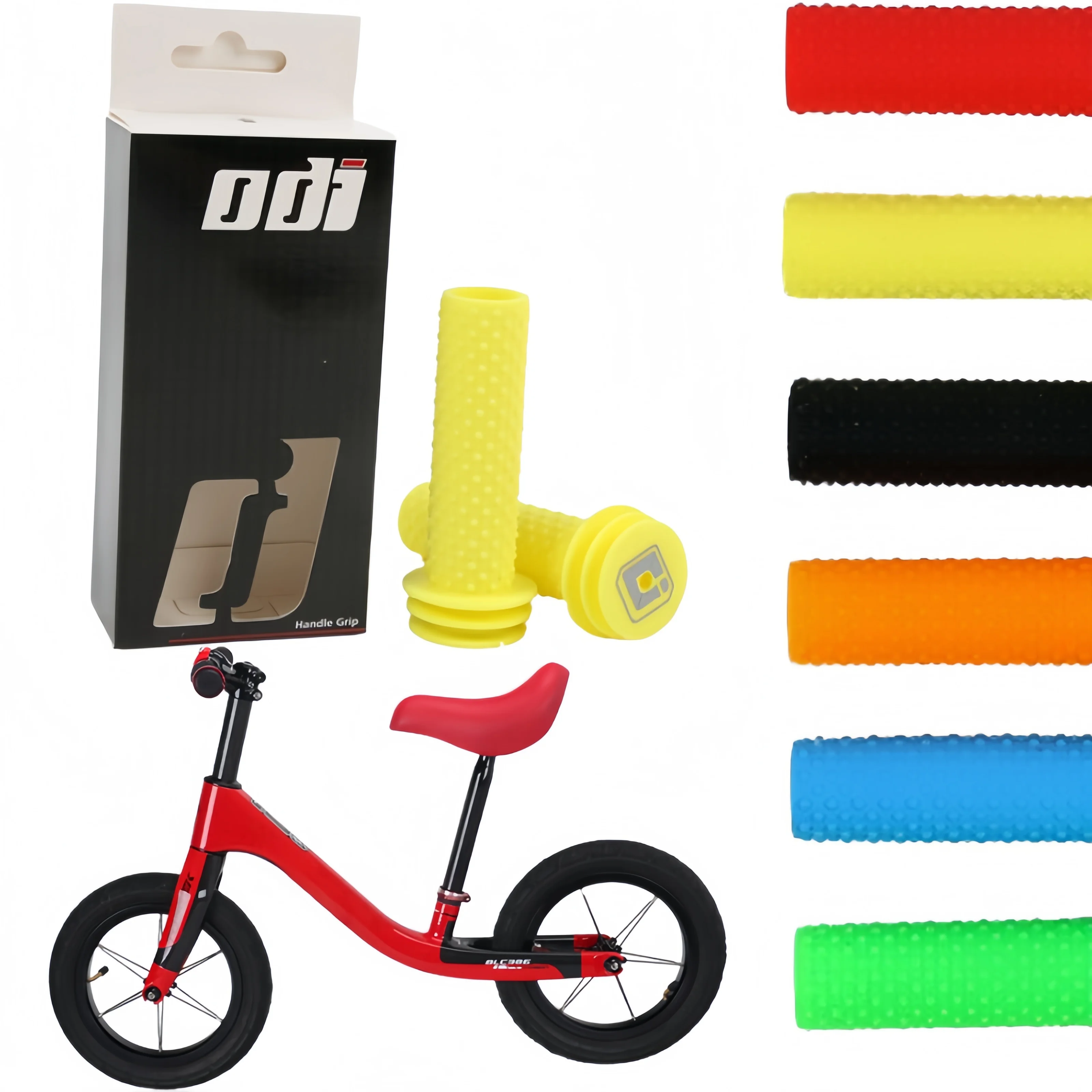 

Силиконовые велосипедные ручки Mtb, черные, желтые, красные, синие, зеленые, 22,2 мм, противоскользящая противоударная балансировочная ручка для детского велосипеда, гоночного велосипеда