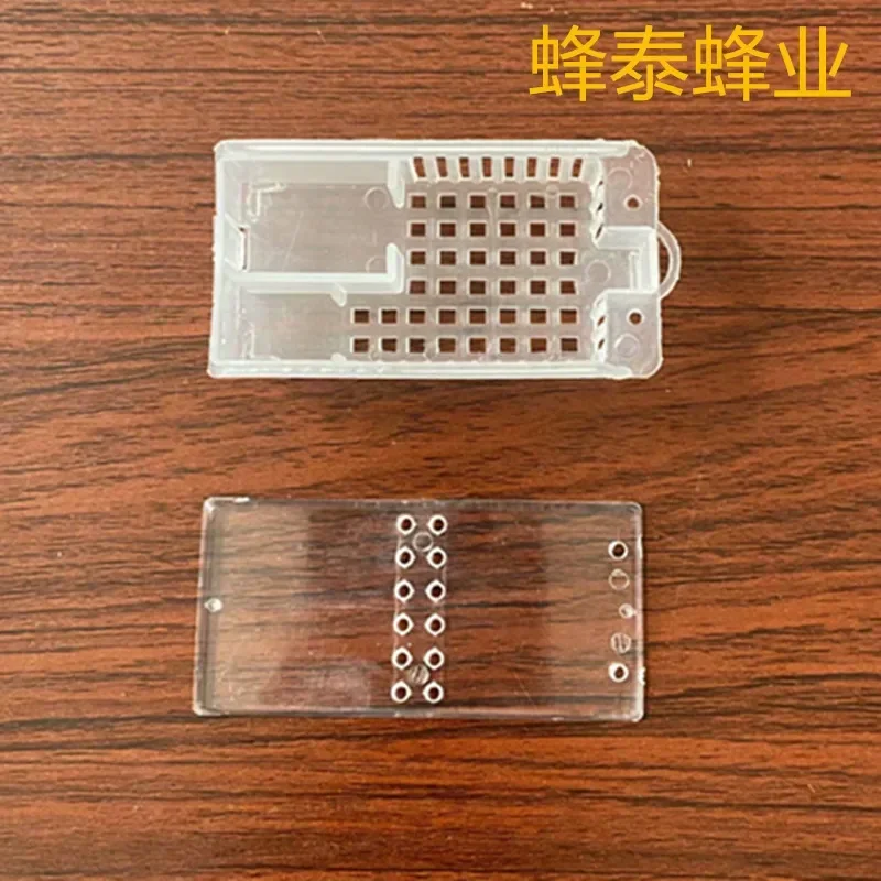 A 100PCS Transparent Inner Convex Sliding Royal Cage, Queen Bee Mailing Royal Cage