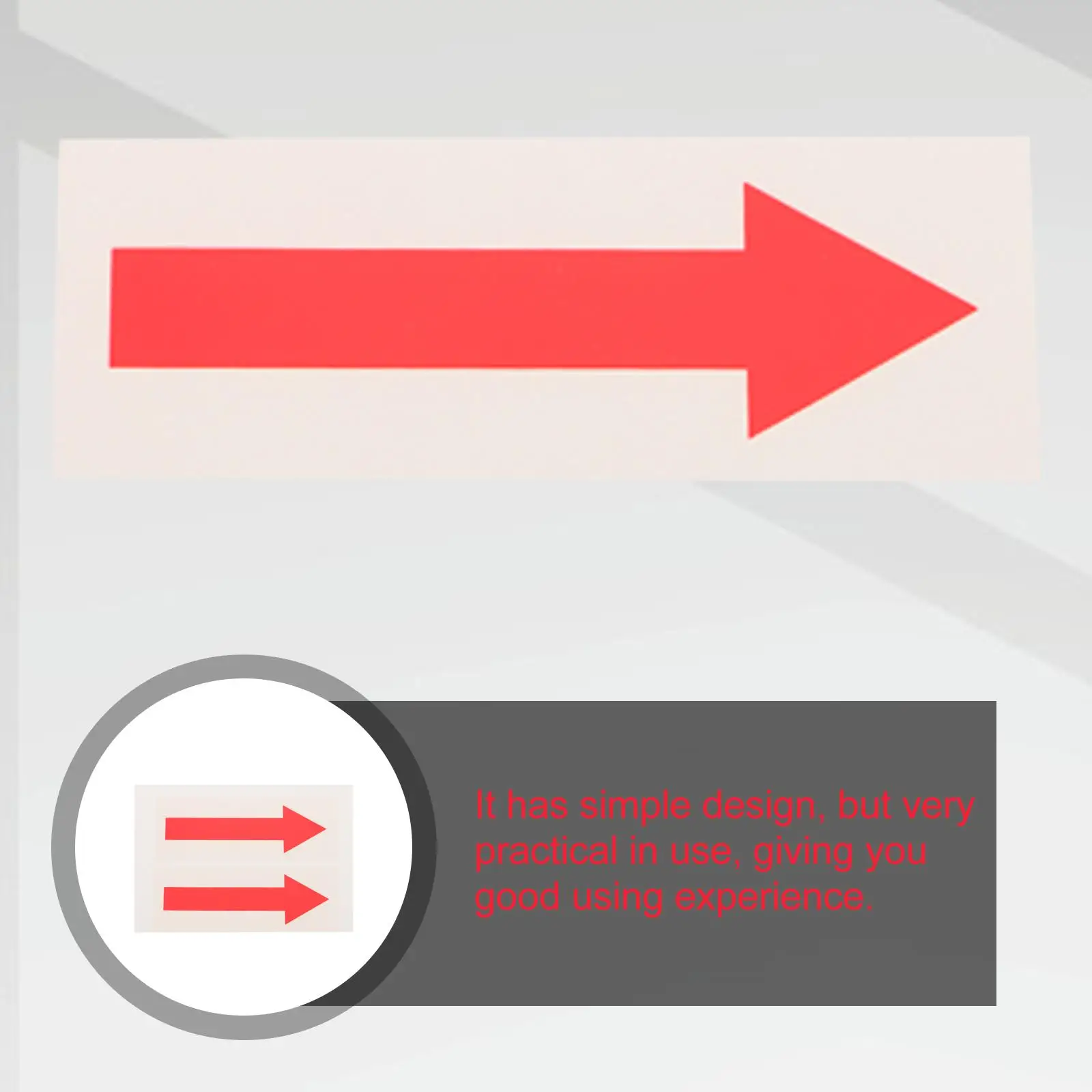 2pcs Safety Arrow Stickers 110x40mm Self Arrow Indicator Sticker Adhesive Direction Signs Traffic Caution Decals