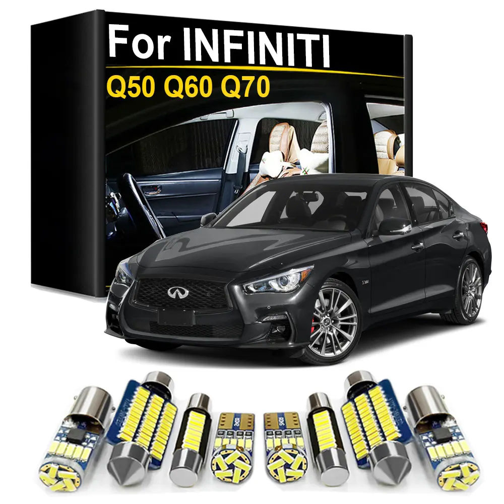 Kit de luces LED interiores Canbus para Infiniti Q50 Q60 Q70 1990- 2003 2008 2010 2012 2013 2014 2015 2016 2017 2018 2019 2020 2021