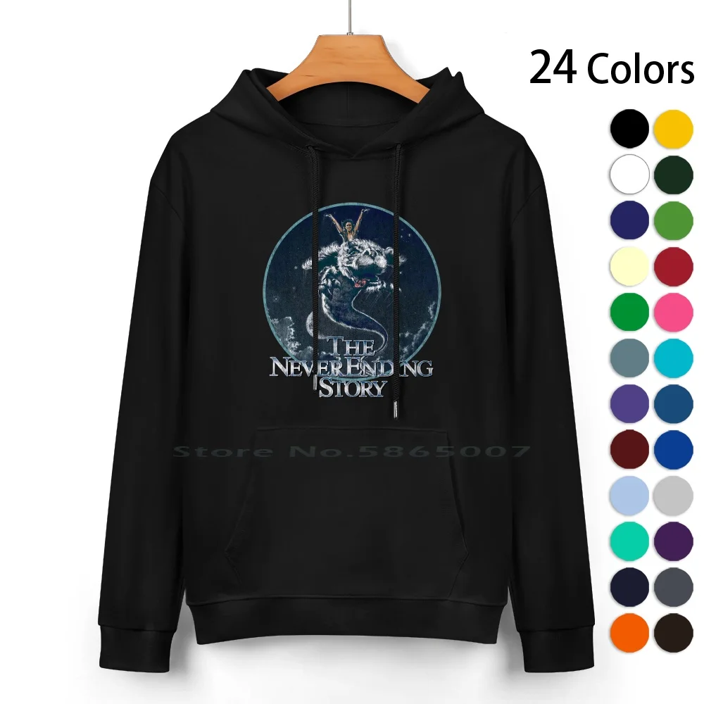 

The Neverending Story Pure Cotton Hoodie Sweater 24 Colors The Neverending Story Atreyu Falkor 80s Vintage Retro Fantasy 100%