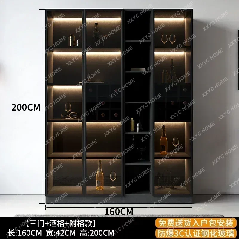 

Liquor Display Wine Cabinets Living Room Glass Wall Luxury Wine Cabinets Commercial Storage Botellero Furniture QF50JG