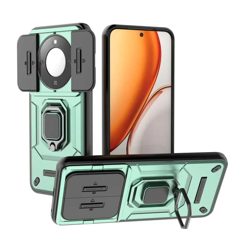 Funda para Honor Magic 8 Lite, Carcasa Huawei Honor Magic 8 Lite, Nueva Funda Antigolpes con Anillo Deslizante para Lente, Fundas Honor Magic 8 Lite