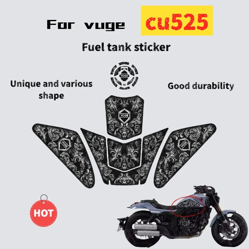 

Для VOGE CU525 наклейка на топливный бак мотоцикла толстая шлифовальная защитная пленка для песка защита от царапин наклейка модификация аксессуары