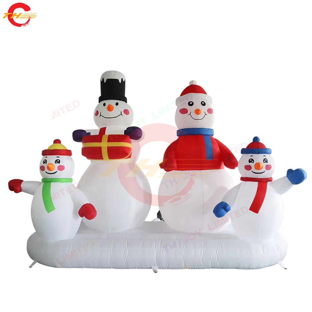 

Fast Air Shipping 3m/4m/6m Giant Inflatable Snowman Families Cartoon Christmas Santa Cartoon for Yard Decoration on Sale