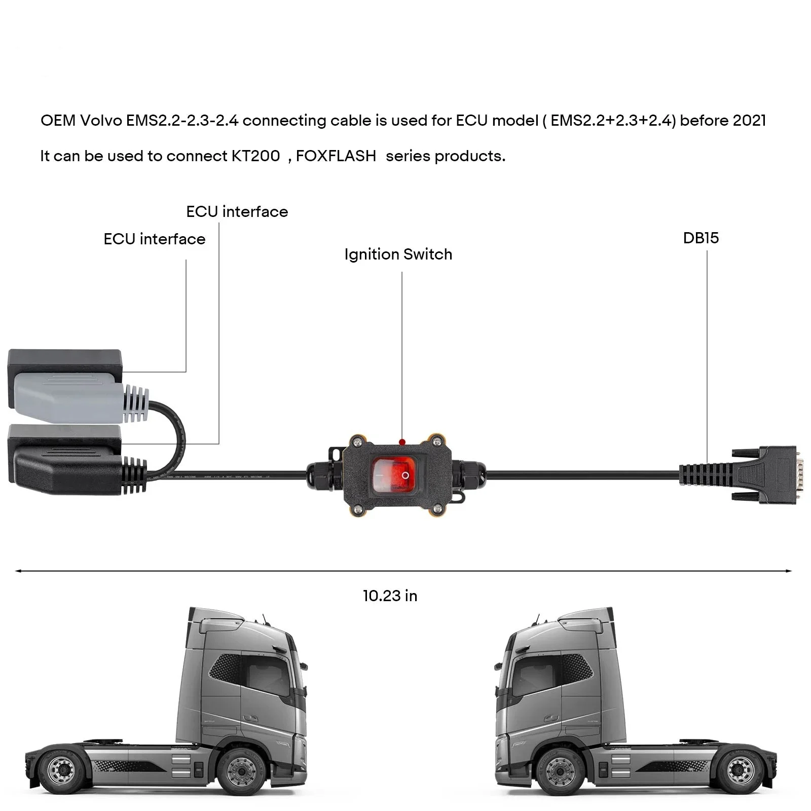 für KT200 FOXFLASH Kabel OEM TRW EMS2.X Tischkabel für Volvo für Renault – Detail 1