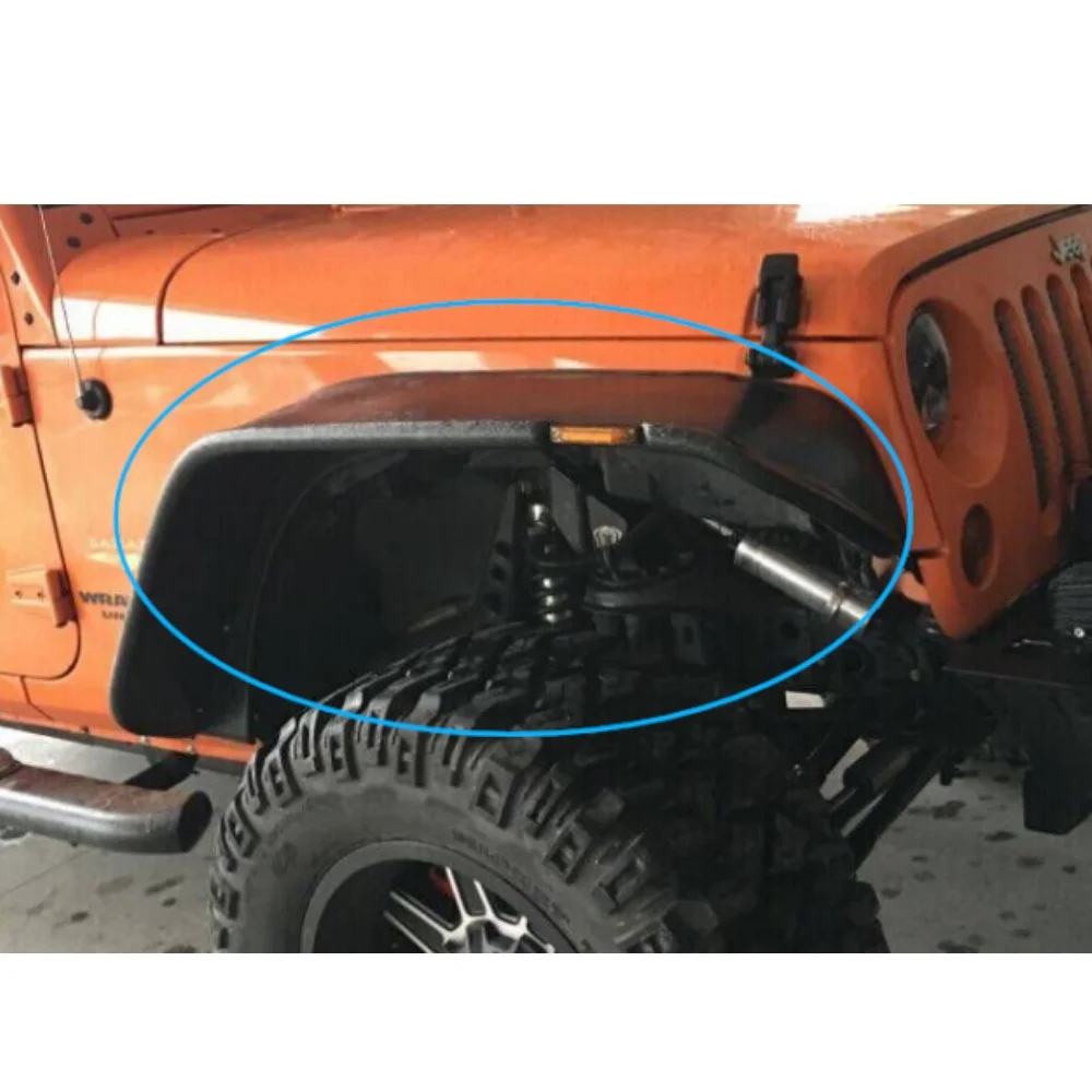

Black 4PCS ABS Front Rear Fender Flares For Jeep For Wrangler JK 2007-2017 J094