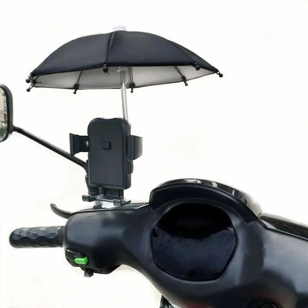 Phone Parasol Polyester Sun Protection Bicycle Phone Holder Motorcycle Phone Holder Mini Umbrella Sunshade Umbrella