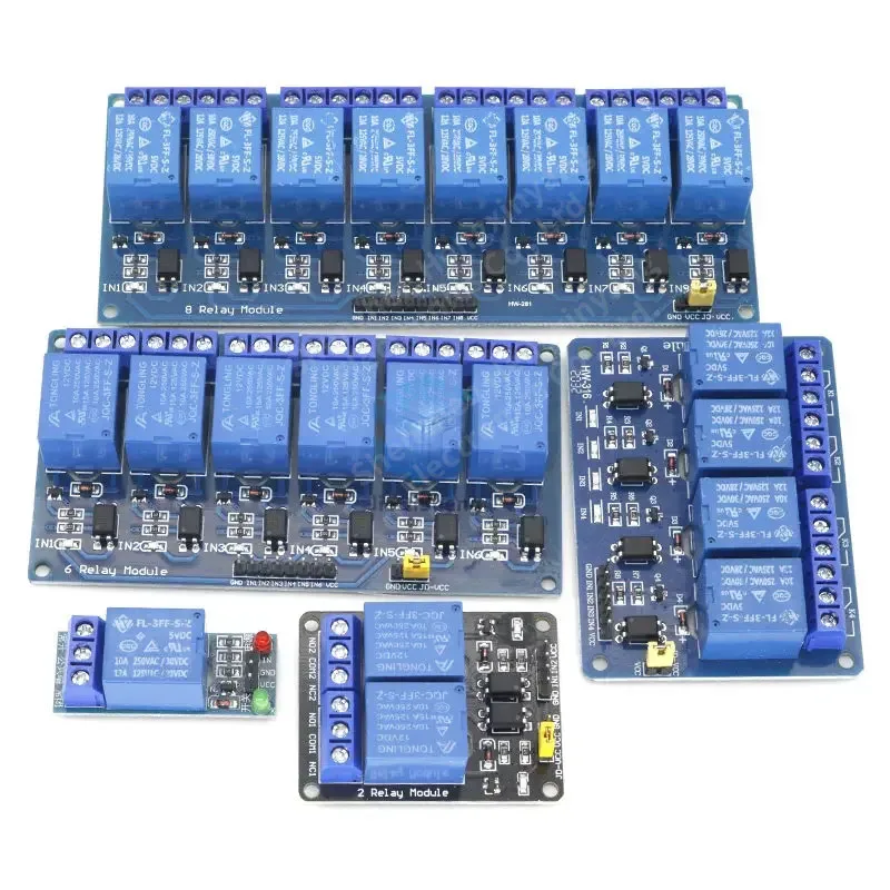 5v 12v 1 2 4 6 8 channel relay module with optocoupler Relay Output 1 2 4 6 8 way relay module for arduino In stock