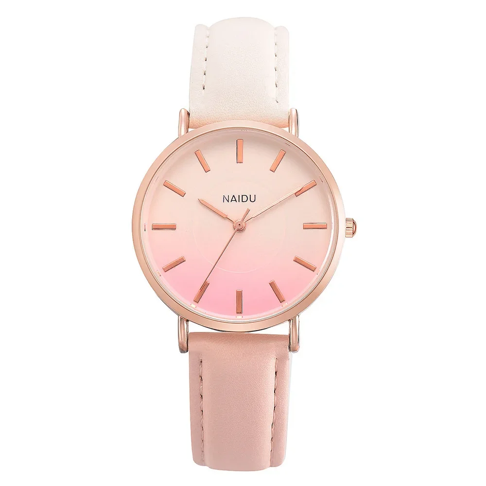 New Fashion Women Watches Luxury Candy Color Gradient Ladies Quartz Watch Exquisite Watch Scale Elegant Wrist Watch Female Clock