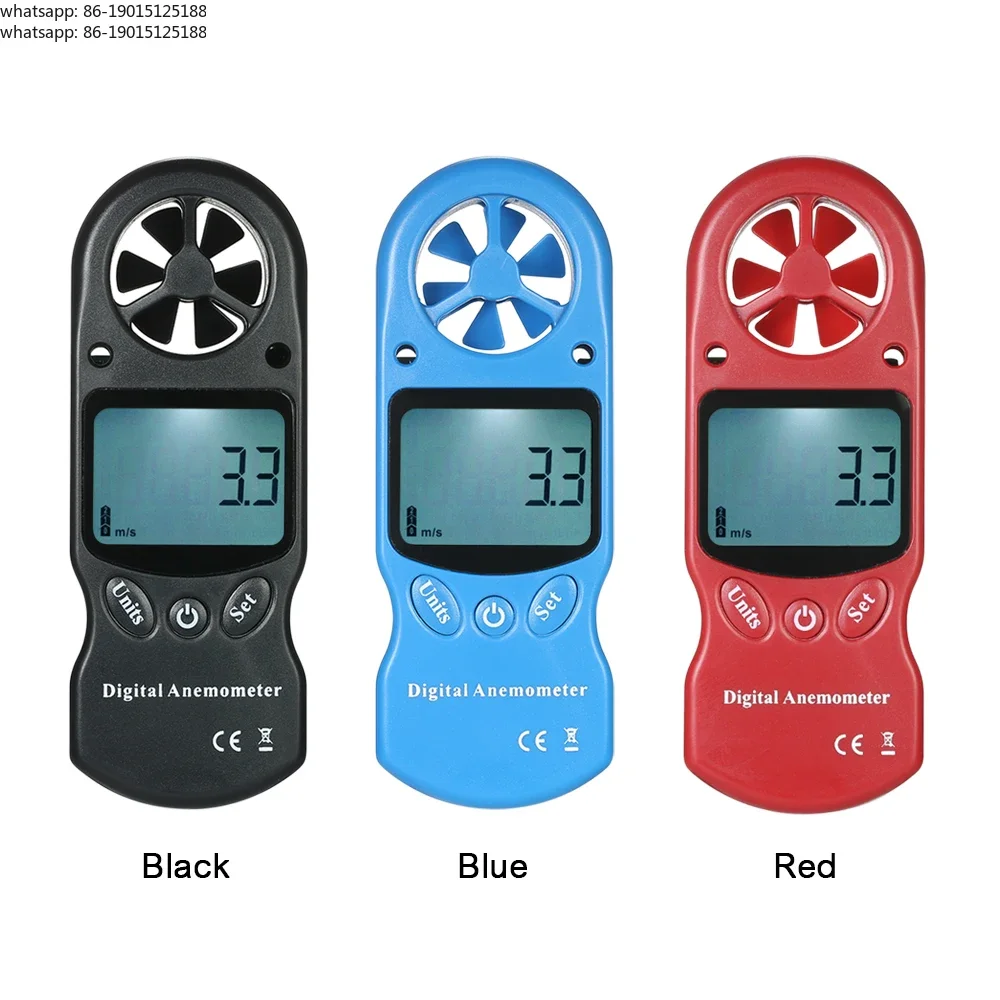 Portable  digital anemometer, wind speed/temperature/humidity/wind load/heat index/dew point/barometric pressure/altitude