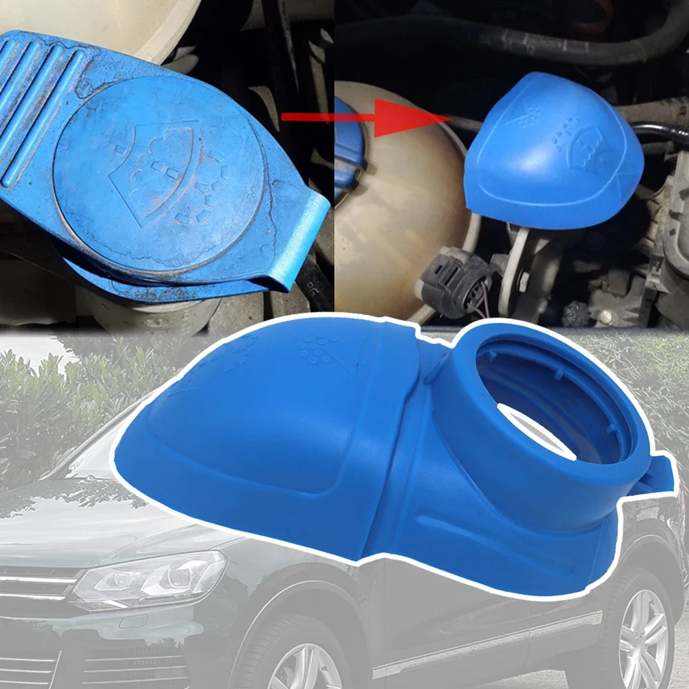 Filler Cap Lid Screen Wash Funnel Wiper Fluid Reservoir Tank Washer Bottle Cover For VW Touareg 7P 7L 2002 - 2015 2016 2017 2018